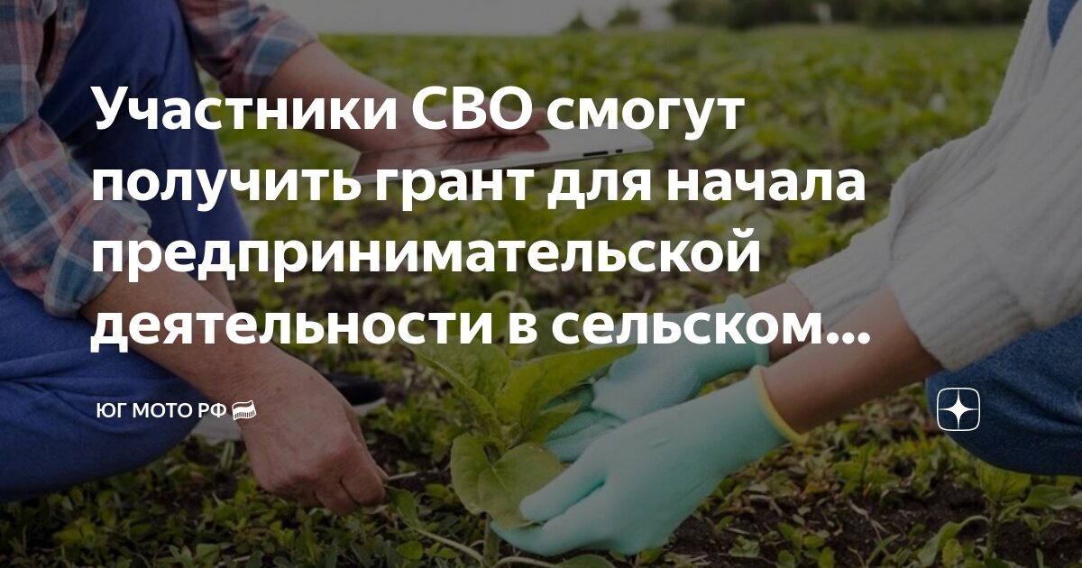 Агромотиватор - новый грант для ветеранов и участников СВО.
